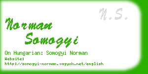 norman somogyi business card